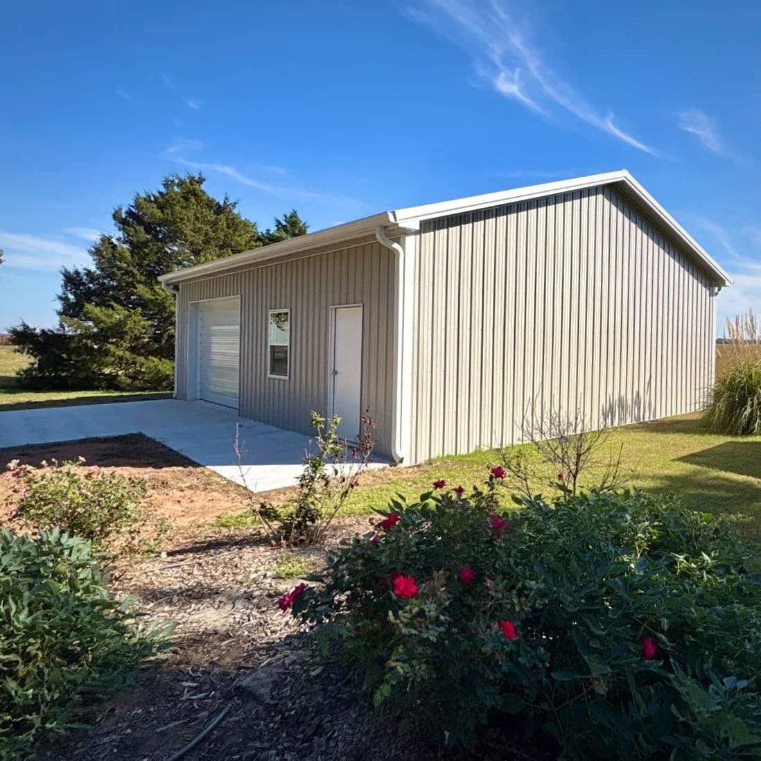 30x35 Post Frame Shop with Vapor Barrier Insulation