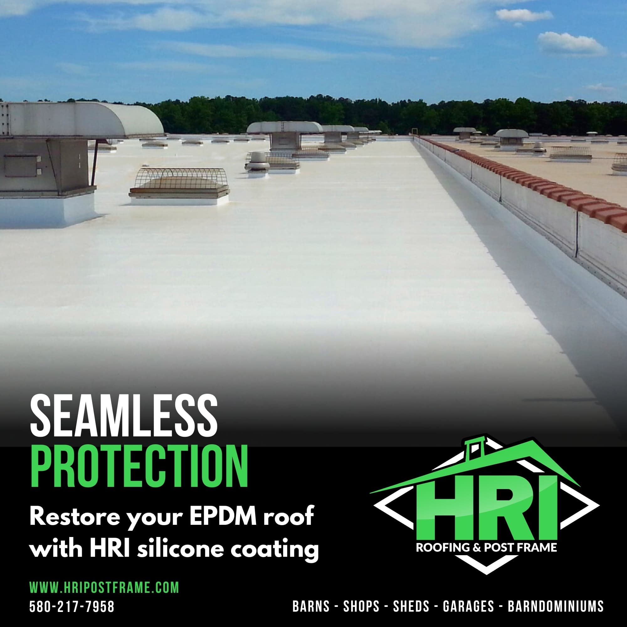 Achieve Seamless, Leak-Free Protection with HRI’s Silicone Coating for EPDM Roofs